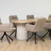 jasmine dining table + 6 brinkley chairs