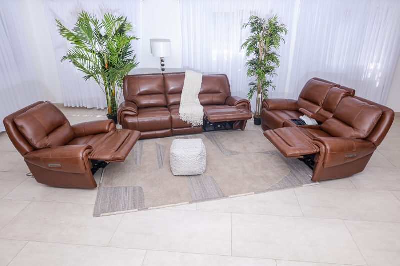 novara 7 seater leather recliner (3+2+1+1)