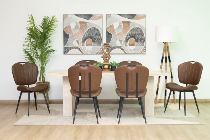 jarel dining table + 6 metz chairs