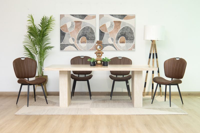 jarel dining table + 6 metz chairs