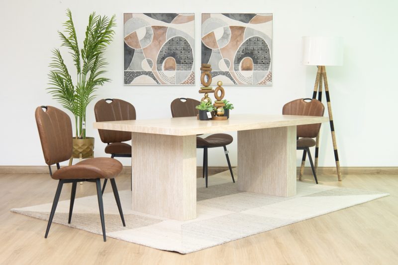 jarel dining table + 6 metz chairs