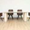 rudy dining table + 6 loft chairs