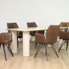 rudy dining table + 6 loft chairs