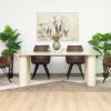 rudy dining table + 6 loft chairs