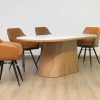 santos dining table + 6 belfast chairs