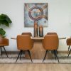 santos dining table + 6 belfast chairs