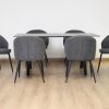 rina dining table + 6 marisol chairs