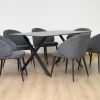 rina dining table + 6 marisol chairs