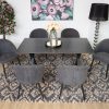 rina dining table + 6 marisol chairs