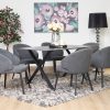 rina dining table + 6 marisol chairs