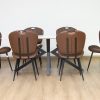 brio dining table + 6 metz chairs