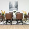 silas dining table + 6 loft chairs