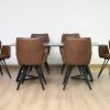 silas dining table + 6 loft chairs