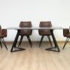 silas dining table + 6 loft chairs