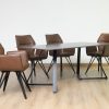 silas dining table + 6 loft chairs