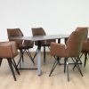 silas dining table + 6 loft chairs