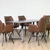 silas dining table + 6 loft chairs