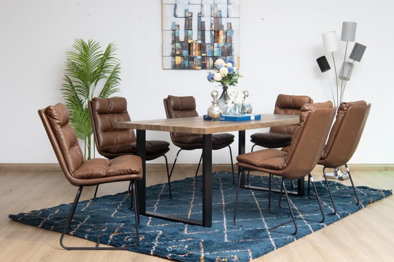 amilia dining table + 6 noah chairs