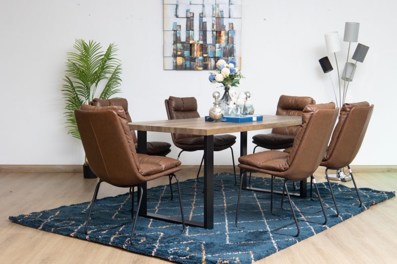 amilia dining table + 6 noah chairs