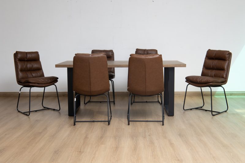 amilia dining table + 6 noah chairs