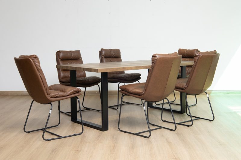amilia dining table + 6 noah chairs