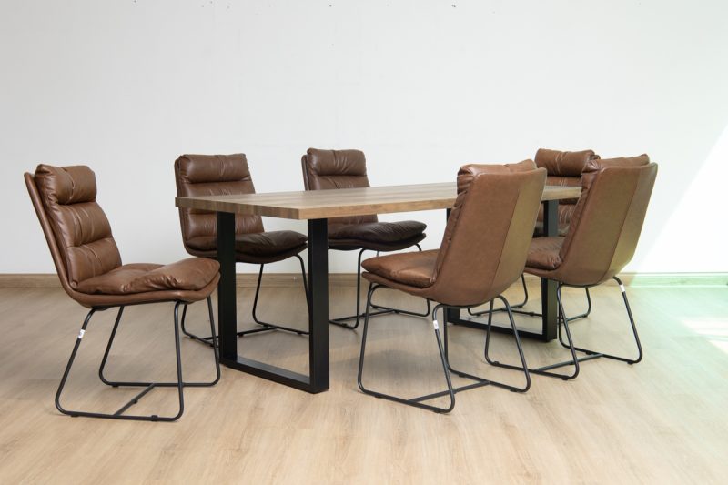 amilia dining table + 6 noah chairs