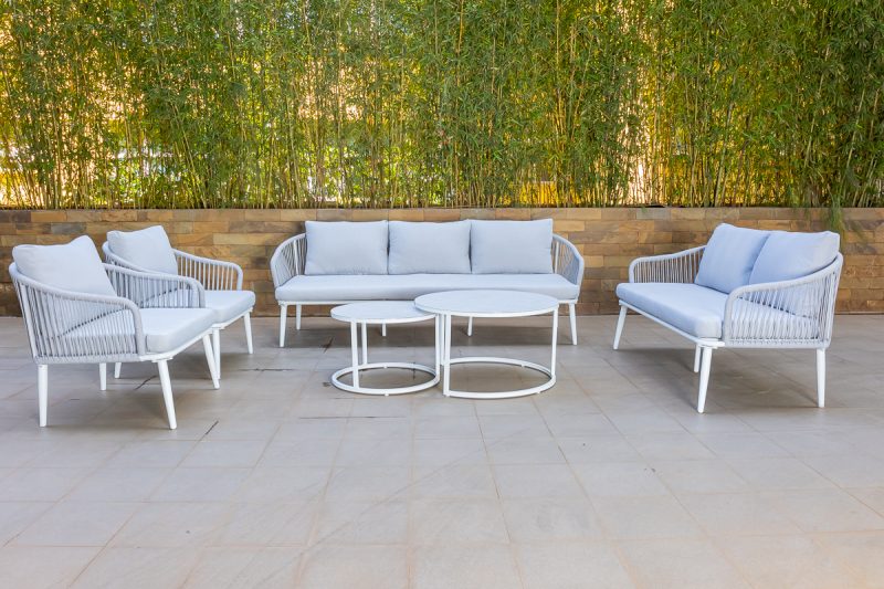 harbour 7 seater outdoor sofa (3+2+1+1) + coffee table + end table