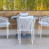 ghana outdoor dining table + 4 kampala chairs