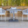 ghana outdoor dining table + 4 kampala chairs