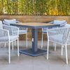 accra outdoor dining table + 4 kampala chairs