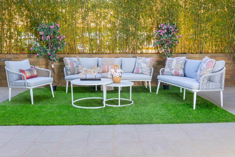 harbour 7 seater outdoor sofa (3+2+1+1) + coffee table + end table