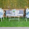 tropicana 5 seater outdoor sofa (3+1+1) + coffee table