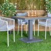 accra outdoor dining table + 4 kampala chairs