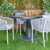 accra outdoor dining table + 4 kampala chairs