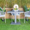 ghana outdoor dining table + 4 kampala chairs