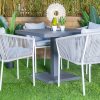 ghana outdoor dining table + 4 kampala chairs