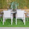 mallin outdoor dining table + 6 chairs