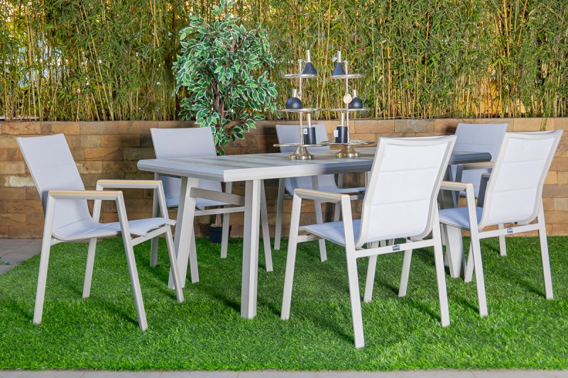 atlantic outdoor dining table + 6 chairs