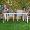 mallin outdoor dining table + 6 chairs