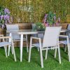 mallin outdoor dining table + 6 chairs