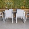 mallin outdoor dining table + 6 chairs