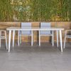 mallin outdoor dining table + 6 chairs