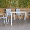 mallin outdoor dining table + 6 chairs