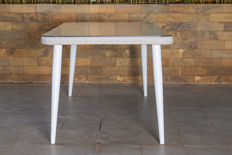 mallin outdoor dining table + 6 chairs