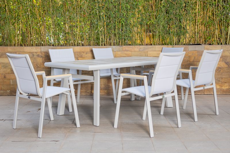 atlantic outdoor dining table + 6 chairs