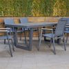 shoreline outdoor dining table + 6 chairs