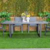 shoreline outdoor dining table + 6 chairs