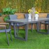 shoreline outdoor dining table + 6 chairs