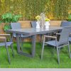 shoreline outdoor dining table + 6 chairs