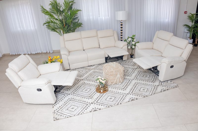 laurel 7 seater fabric recliner sofa (3+2+1+1)